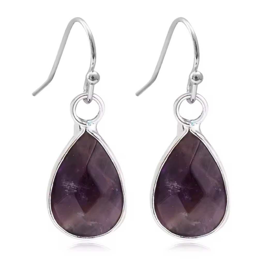 Boho Hippie Amazing Amethyst Handmade Sterling Silver Earring